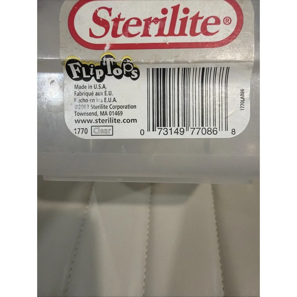 VTG Sterilite 1700 Flip Tops Clear Hinged Storage Box 7